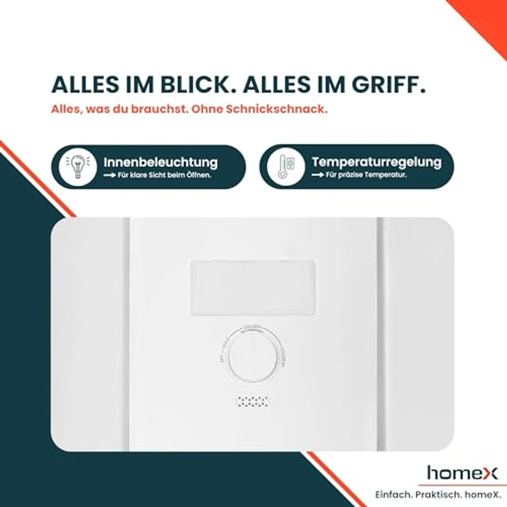 homeX CFSN2531C-S, Kühlschrank mit Gefrierfach No Frost, Kühl-Gefrier-Kombination 253 Liter, silber – Bild 8