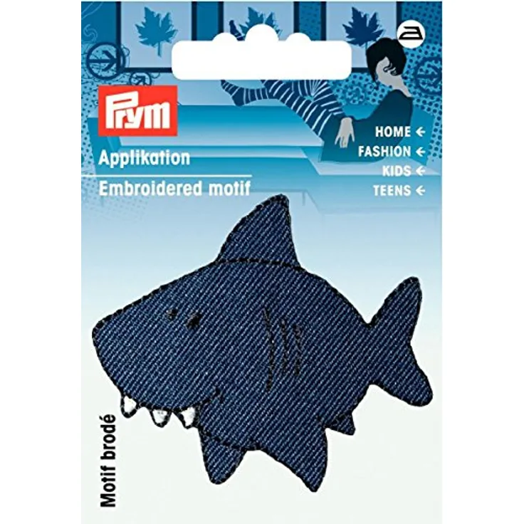 Prym Applikation, blau, 50 x 58mm