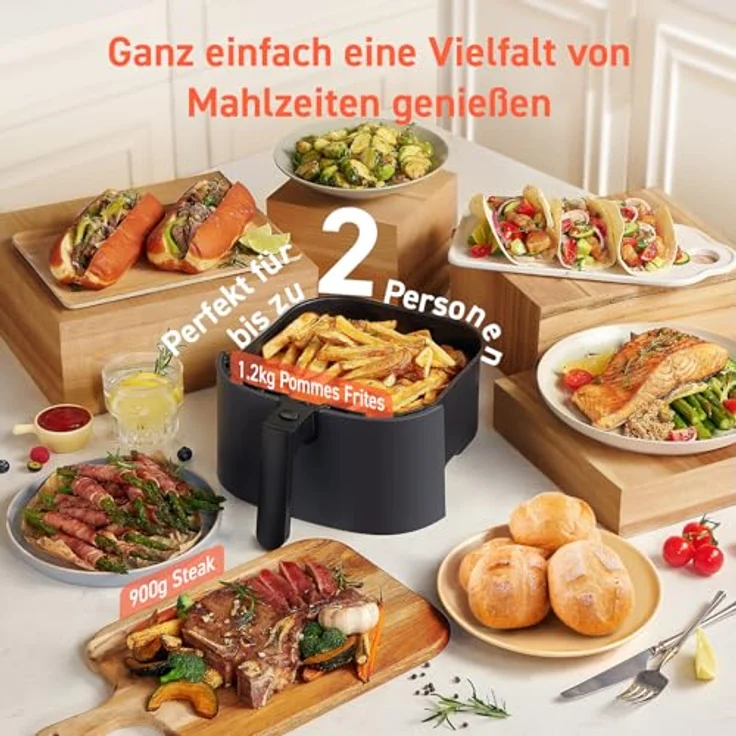 Cosori Heißluftfritteuse 4,7L, Max 230°C, 7-in-1 mit 100 Rezepten und leiser Betrieb, spülmaschinenfest – Bild 5