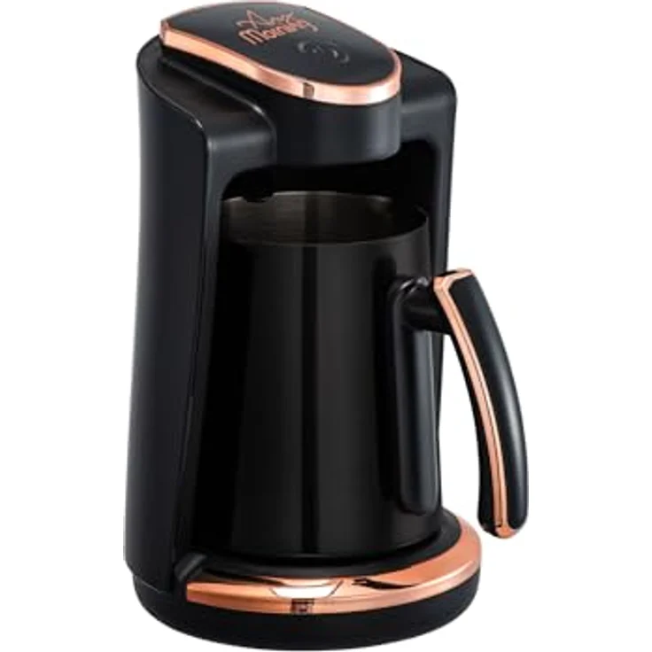 ANY MORNING French Press Kanne Türkische Kaffeemaschine, Edelstahl, 4 Tassen Kapazität, Sicherheitsfunktionen, 400W – Bild 2