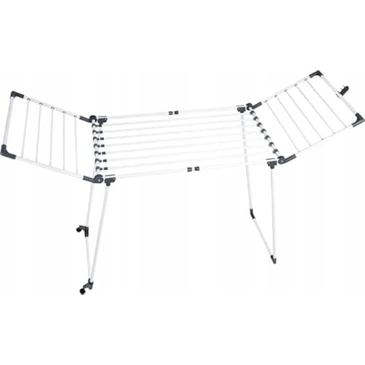 Promis MONZA Ausziehbarer Wäschetrockner + 2 Flügel D, 2600mm Breite, 16m Wäscheleine, weiss