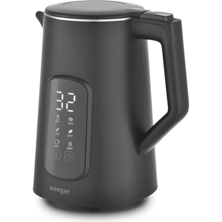 SEGER Wasserkocher 1,7L mit Temperatureinstellung 40-100°C, BPA-frei, LED digitale Temperaturanzeige, Warmhaltefunktion bis 2 Stunden – Bild 2