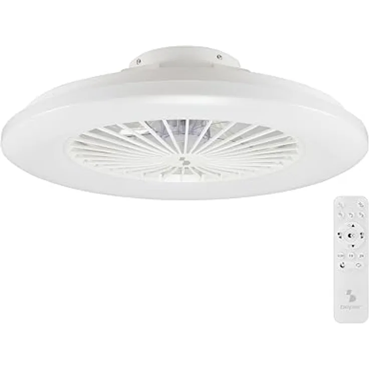 BEPER P206VEN640 Deckenventilator mit LED-Licht, 40W, 3 Geschwindigkeiten, Timer, Fernbedienung, Weiß