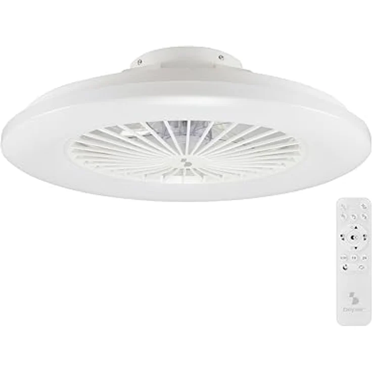 BEPER P206VEN640 Deckenventilator mit LED-Licht, 40W, 3 Geschwindigkeiten, Timer, Fernbedienung, Weiß – Bild 1