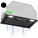 Klarstein Dunstabzugshaube 52cm, Abluft-Dunstabzugshaube mit Spülmaschinenfestem Aluminium Filter, Leise Abzugshaube für Abluft, 396 m³/h Luftstrom, Wandhauben mit LEDs, Dunstabzug zur Wandmontage