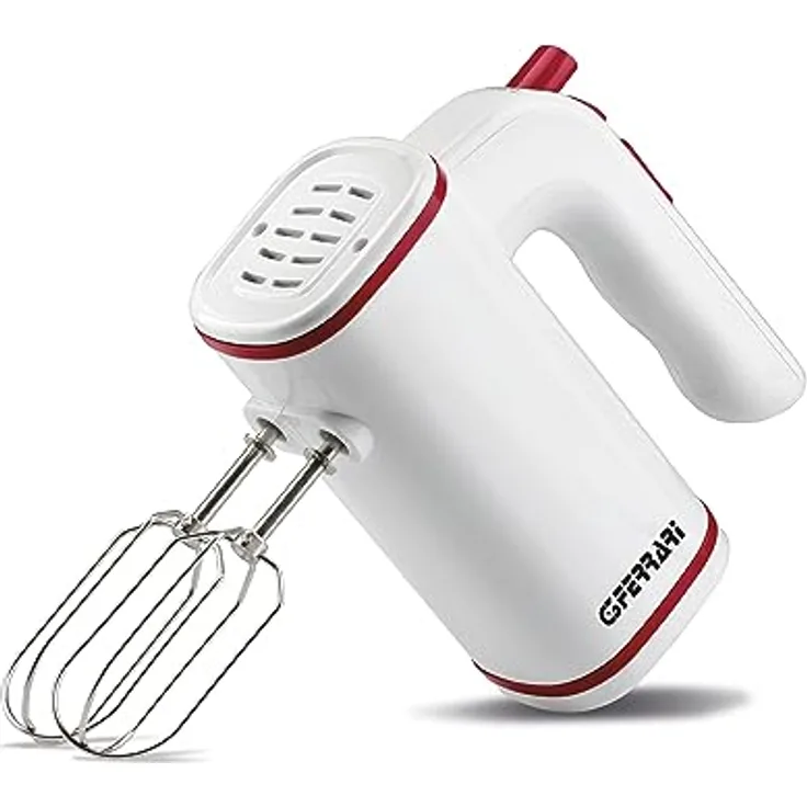 G3 Ferrari G20151 Mixer, 150 Watt, 5 Geschwindigkeiten, rostfreier Schneebesen, weiß