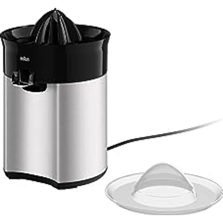 Braun CitrusQuick 5 CJ5050 BK Zitruspresse, Direkter Saftauslauf, Anti-Tropf-Auslauf, Start/Stopp-Automatik, einfache Reinigung, Direktserviersystem, Inklusive Schutzdeckel, 60W, Schwarz – Bild 2
