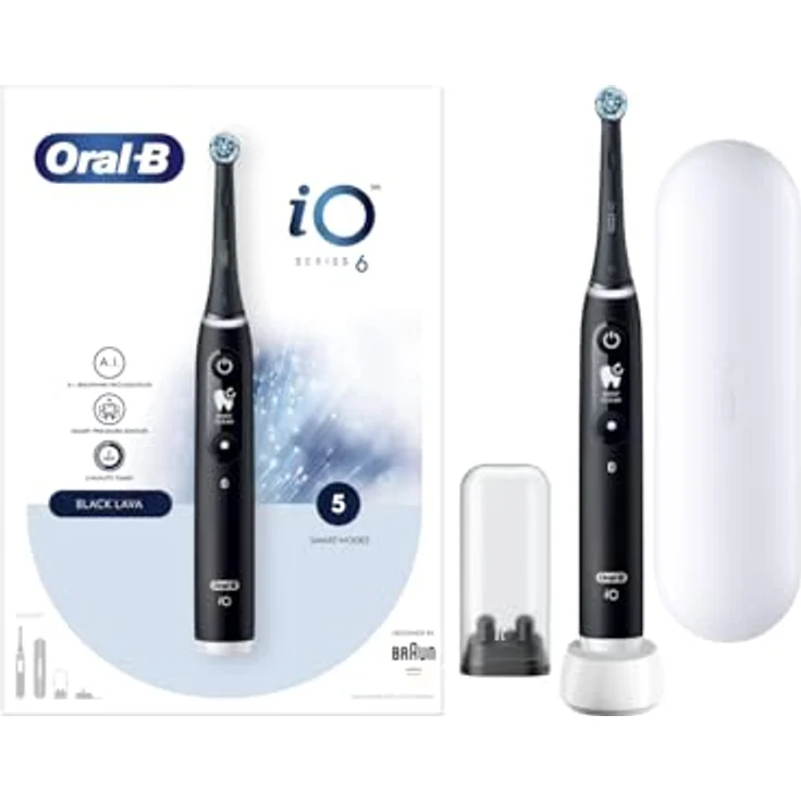 Braun Oral B iO 6N Black Onyx Elektrische Zahnbürste mit Mikrovibrationstechnologie – Bild 3