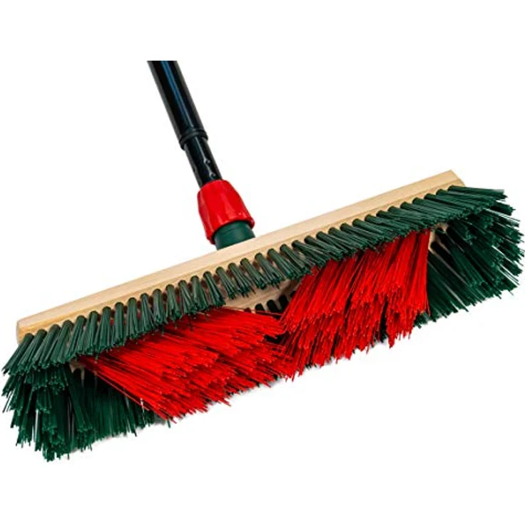 Bümag Kraftspar-Besen 40 cm mit V-Beborstung und Teleskopstiel – Bild 2