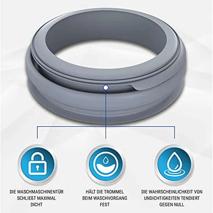 VIOKS Türmanschette für Waschmaschine kompatibel mit Miele 6816000 Ø330mm für W700 W800 W900 / Türdichtung Dichtung Türgummi Gummi Dichtungsring für Mondia Novo Meteor Gala Waschmaschinen Frontlader, hochwertiges Gummi, einfache Montage, passend für verschiedene Miele Modelle, pflegeleicht – Bild 4