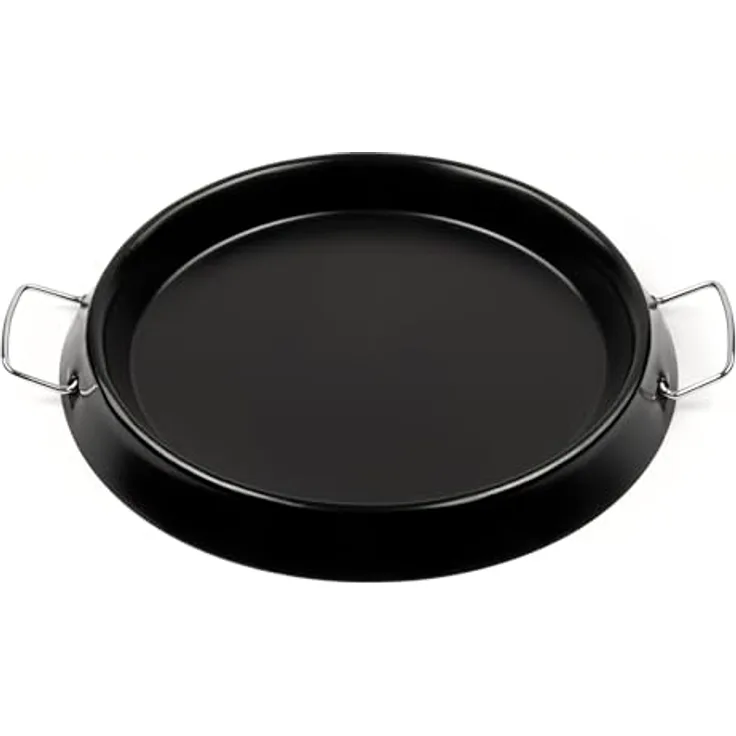 G3 Ferrari G10184 Antihaft-Pfanne für Pizzaofen G10177 Delizia Anniversary, Metallgriffe mit Verbrühungsschutzbeschichtung, verwendbar als Paellerie, schwarz
