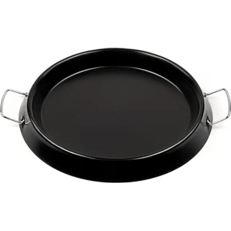 G3 Ferrari G10184 Antihaft-Pfanne für Pizzaofen G10177 Delizia Anniversary, Metallgriffe mit Verbrühungsschutzbeschichtung, verwendbar als Paellerie, schwarz – Bild 1