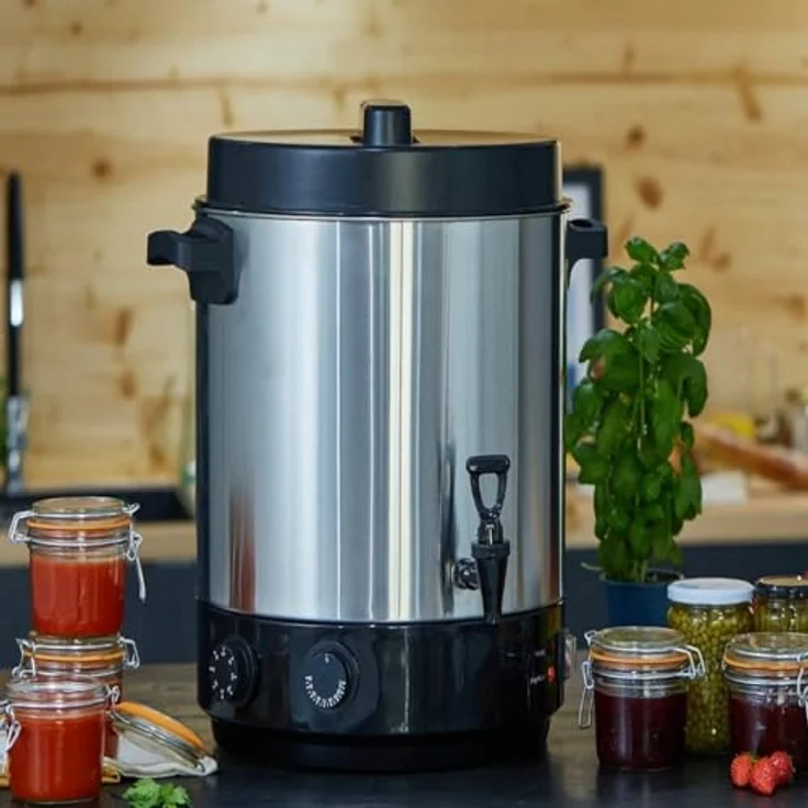 Kitchen Move Elektrischer Sterilisator Edelstahl 31 Liter 2100 W SEQUOIA mit Wasserhahn einstellbare Temperatur und Timer – Bild 5