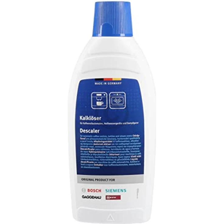 BOSCH Entkalker 500 ml 00311968 Flüssigentkalker für Kaffeemaschinen, Wasserkocher und Dampfgarer, Universal-Anwendung – Bild 1