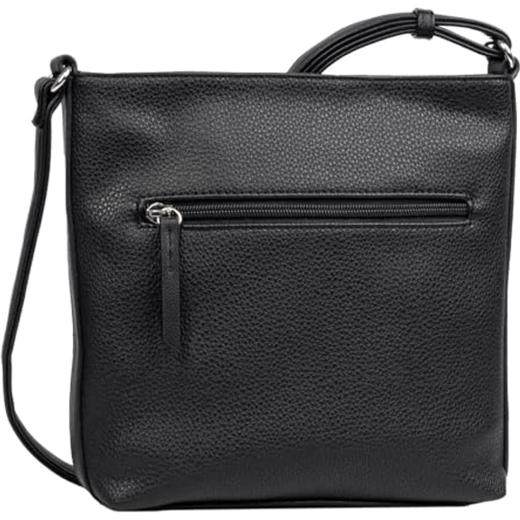 Gabor Umhängetasche Elfie, mittelgroße Tasche aus fein genarbtem Kunstleder mit Logo Rubber Patch, schwarz – Bild 2