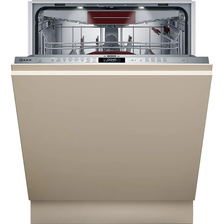 Neff S157ZCX01E vollintegrierter Geschirrspüler, 14 Maßgedecke, TimeLight, Besteckkorb, 9 L, 43 dB, Energieklasse B