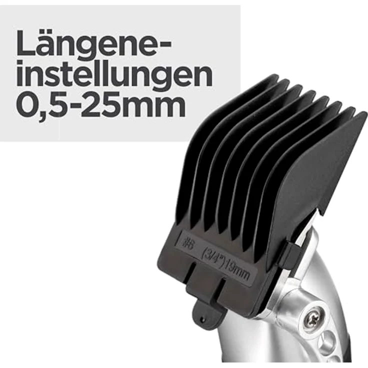 BaByliss Lihtium Power Haarschneider, kabelloser Haarschneider mit Lithium-Ionen-Batterie, japanischen Klingen und 8 Aufsatzen von 0,8 bis 25 mm – Bild 4