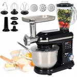 Lund Küchenmaschine 1000W, Universal-Planetenmischer mit Glasmixer und Fleischwolf