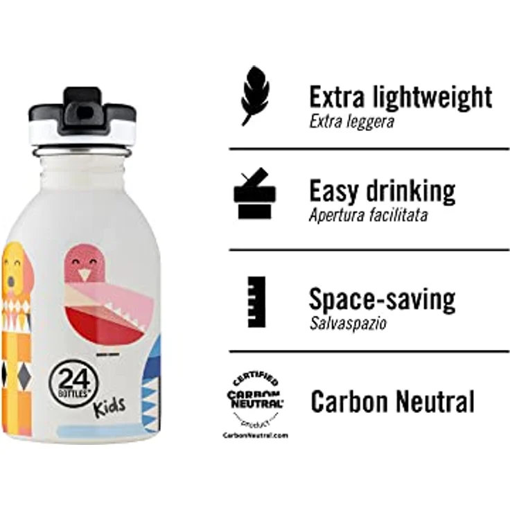 24BOTTLES Kids - Edelstahl Trinkflasche mit Strohhalm, 500 ml, 100 % auslaufsicher, BPA-frei, ultraleicht für Mädchen und Jungen – Bild 3