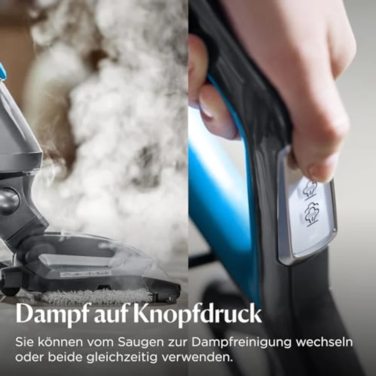 BISSELL Vac & Steam 2-in-1-Dampfreiniger und Staubsauger, 1.600 W, 7,6 m Kabel, desinfiziert 99,9 % der Keime, inklusive Mikrofaser-Wischtücher – Bild 3
