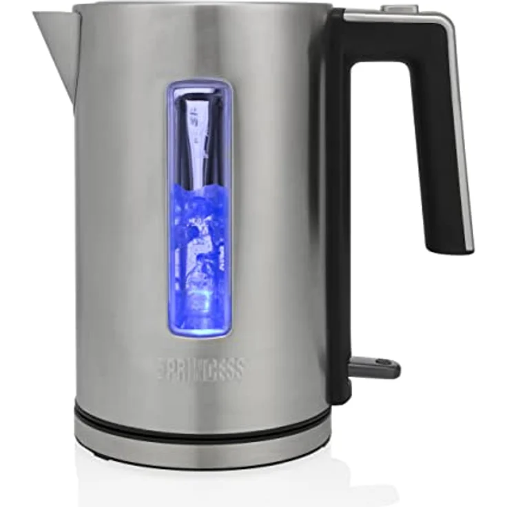 Princess Wasserkocher 3000W, kabellos, 1,7L, 360°-Basisstation, Wasserstandsanzeige, edelstahl, schwarz – Bild 2