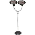 COFI 1453 LENTZ Maximale Wärmeabdeckung: Terrassen-Heizstrahler mit zwei Köpfen 2000 Watt Schwarz