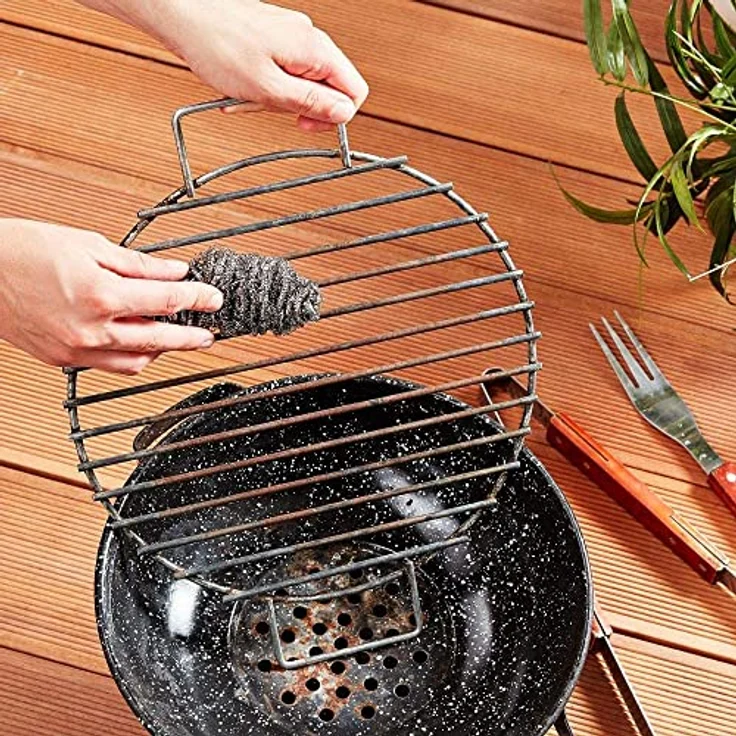Spontex Spirinett Edelstahlspiralen, ideal für hartnäckigen Schmutz in Töpfen und Pfannen, aus rostfreiem Recycling-Edelstahl (1 x 3 Stück) – Bild 5