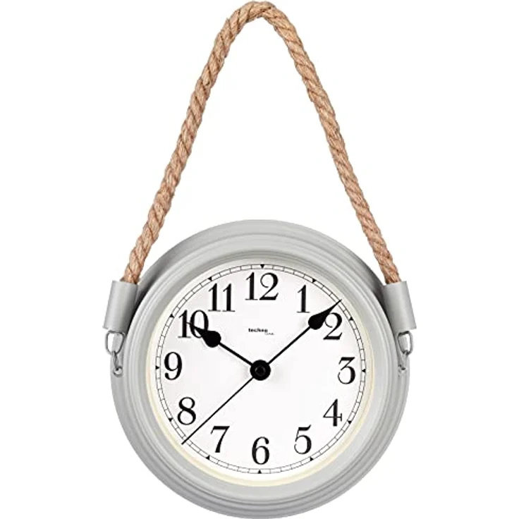 Technoline Quarzwanduhr WT 7130, Wanduhr mit Metallgehäuse in Weiß und Ziffernblatt in Beige - Preisvergleich – Bild 2