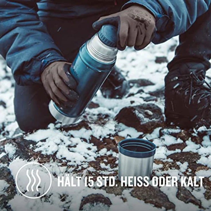 STANLEY Classic Legendary Thermosflasche 473 ml - Hält 15 Stunden heiß oder kalt - Edelstahl, BPA-frei, spülmaschinenfest - Nightfall – Bild 3