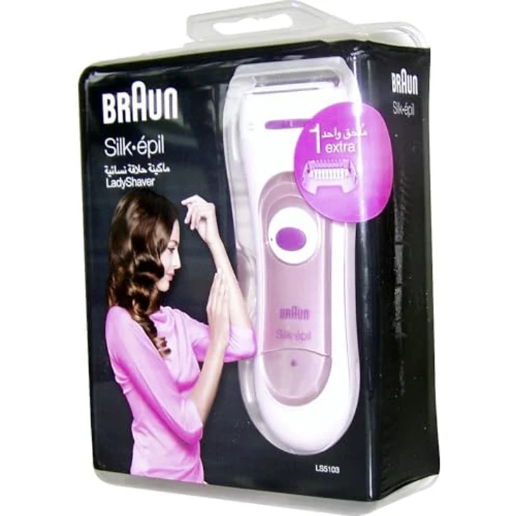 Braun Silk-épil 5-100, Epilierer und Damenrasierer für Arme, Achseln und Bikinizone, abgerundeter Kopf für einfache Anwendung – Bild 1