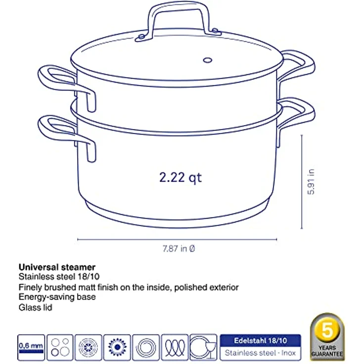 Kela 10190 Flavoria Universal-Dünster, 18/8 Stainless Steel – Bild 5