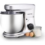 Swiss Pro+ Küchenmaschinen, rührgeräte & mixer - Teigknetmaschine mit Spritzschutz mit Einfüllöffnung - 2200W - Edelstahl - Silber - 10L