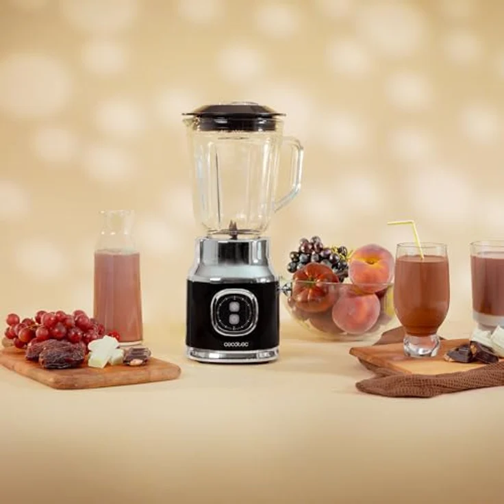 Cecotec RetroTwist Black, Standmixer im Vintage-Design mit kraftvollem Motor und Edelstahl-Mixbehälter – Bild 2