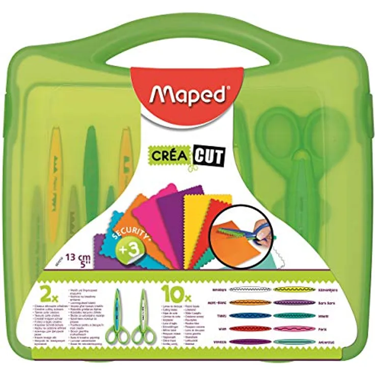 Maped Creative Schere 2 Stück mit 10er-Set Klingen