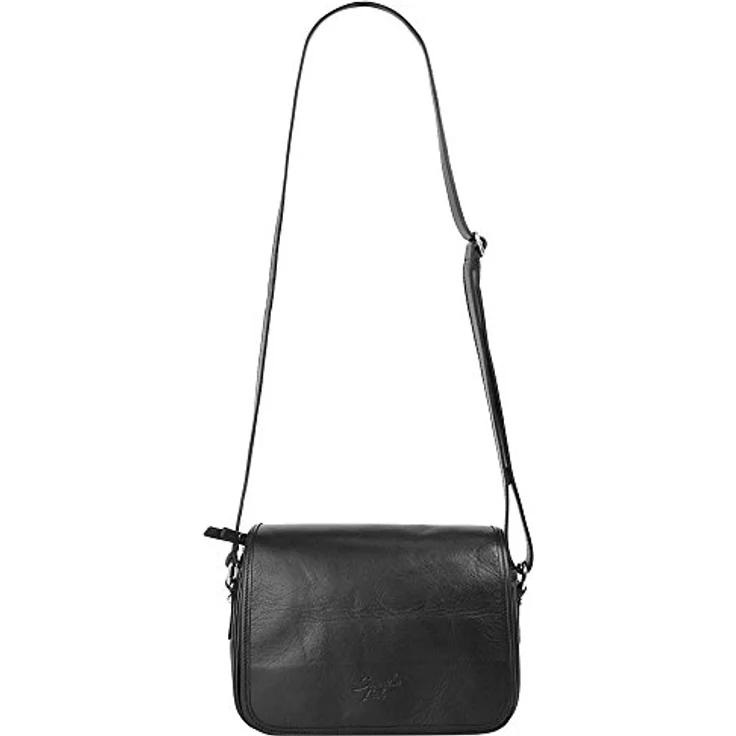Samantha Look Umhängetasche aus echtem Leder, 25 cm, Made in Italy, verstellbarer Schulterriemen, klassisches Design, mehrere Fächer – Bild 5