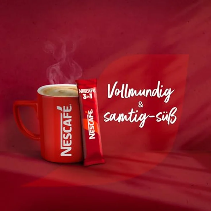 Nescafé 3-in-1 Sticks, löslicher Bohnenkaffee, mit Creamer & Zucker, Instant-Kaffee aus erlesenen Kaffeebohnen, koffeinhaltig, 8er Pack (8 x 165 g) – Bild 12