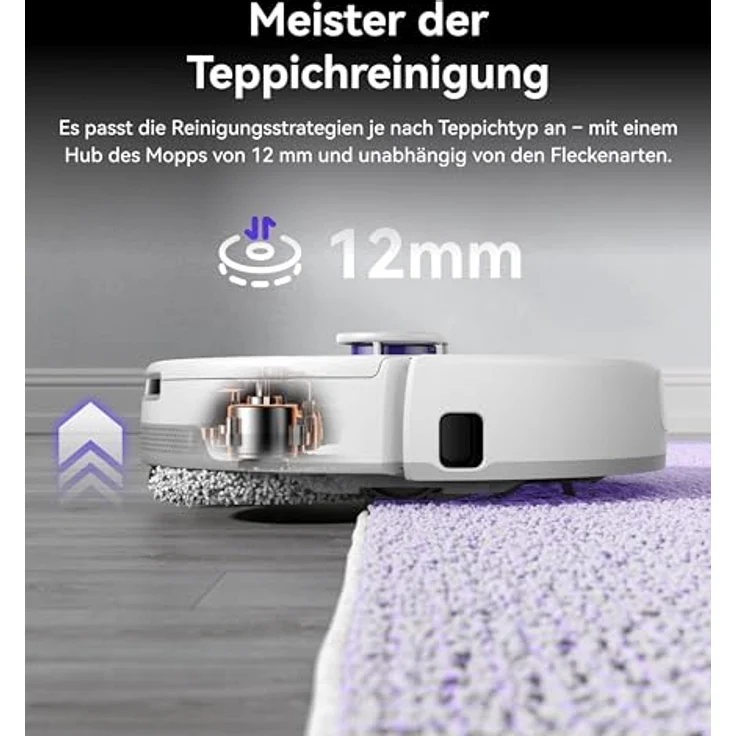 Narwal Freo Z10 Ultra Saug- & Wischroboter, 65W, 120 Min Laufzeit, 0,8L, Laser-Navigation, WLAN, beutellos, weiß/silber – Bild 7