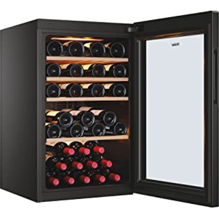 Haier HWS49GA Weinkühlschrank, freistehend, schwarz, 49 Flaschen, Energieklasse F – Bild 4