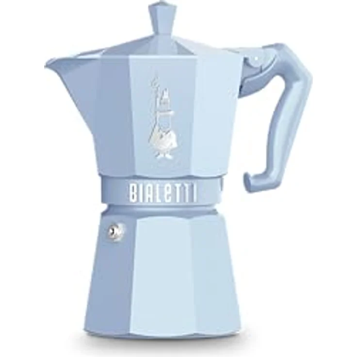 BIALETTI MOKA EXCLUSIVE, Espressokocher aus Aluminium für 6 Tassen, blau, induktionsgeeignet – Bild 1