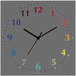 ARTLAND Wanduhr ohne Tickgeräusche Alu Quarzuhr 30x30 cm Quadratisch Lautlos 12 Ziffern Farbig Schlichtes Design Grau S7KD - Preisvergleich