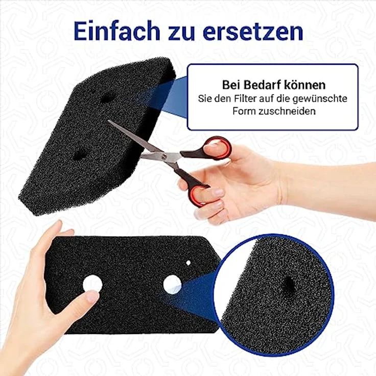 VIOKS Filter für Trockner 228x128mm, Ersatz für Bosch 12007650, Hochwertiger Schwammfilter für Kondenstrockner, Effiziente Trockenleistung und hohe Filtration – Bild 4