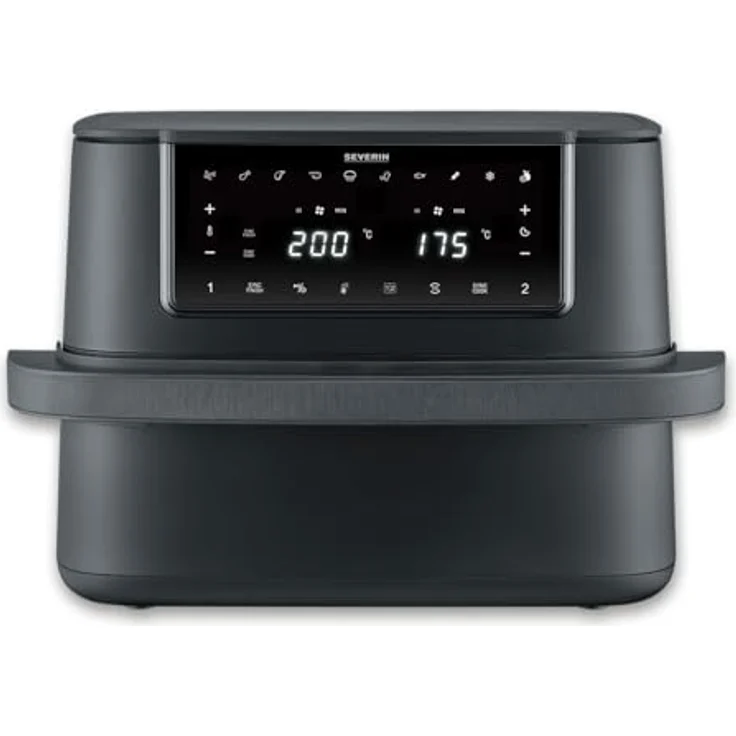 Severin Heißluftfritteuse FR 2490 "Flex Max Dual", 9 l, 2600 W, intelligente Heißluftzirkulation, Touch-Bedienung – Bild 1
