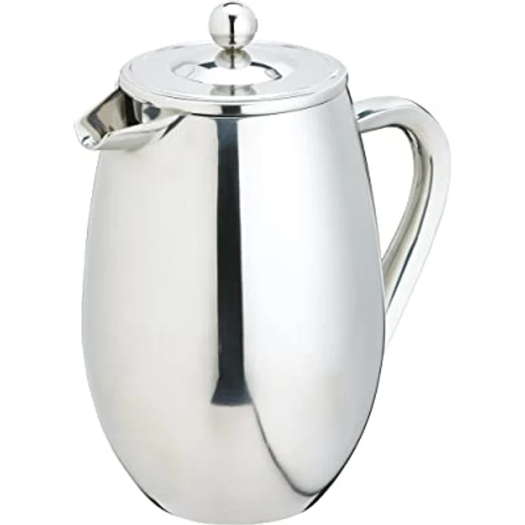 La Cafetière Edelstahl doppelwandige isolierte Cafetière 8 Tassen, bruchsicherer Edelstahl, Silber, spülmaschinenfest, 10 Jahre Garantie – Bild 1