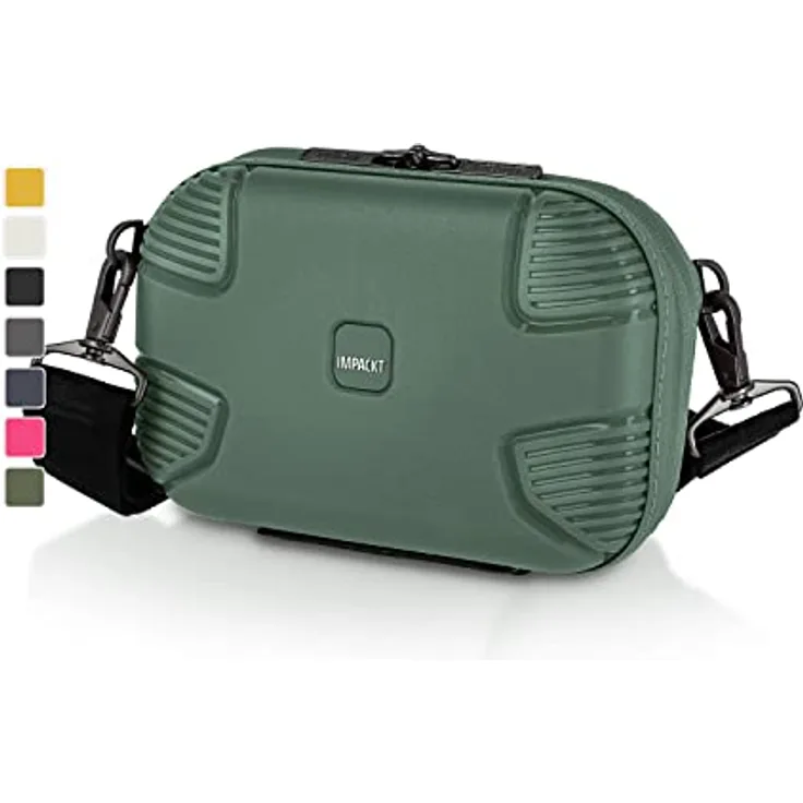 Impackt Minicase Umhängetasche, Deep Sea Grün, 1 l, Handgepäck (bis 50 l), bruchsichere Schale aus recyceltem Plastik
