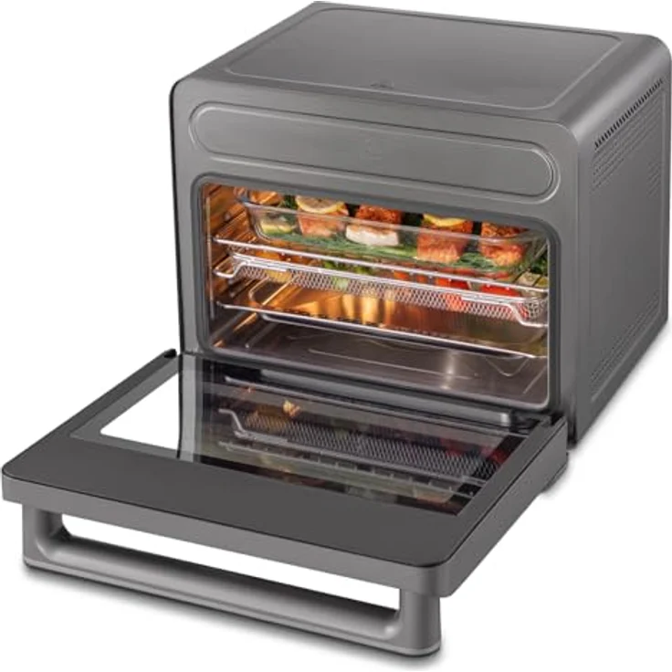 Trisa Dampföfen Air Fusion Pro, 24L Dampfbackofen mit Konvektion, 8 Programme, Edelstahl-Garraum, LED-Display, elektrischer Tischdampfbackofen – Bild 3