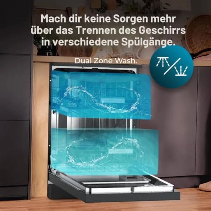 Cecotec Bolero Aguazero 6320, Geschirrspüler aus Edelstahl mit 15 Maßgedecken und 8 Waschprogrammen, inklusive Smart Wash-Technologie und Turbo Dry+ – Bild 12