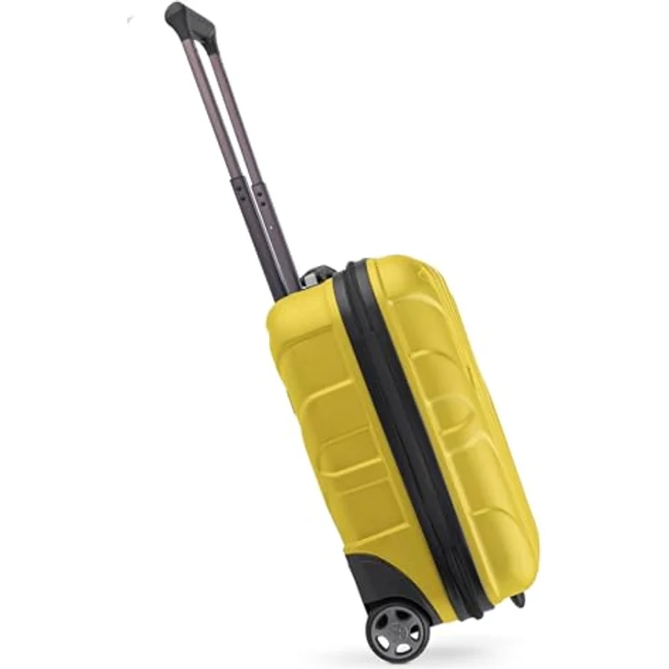 suitline Underseat Kabinentrolley 45x36x20 cm, Hartschalen Bordcase ABS, leicht 30 L, 2 Rollen, Teleskopgriff, für easyJet und Kurzreisen, Gelb – Bild 4