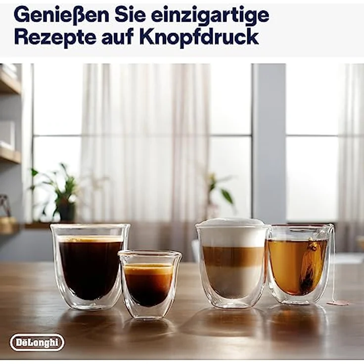 De'Longhi Magnifica Evo ECAM292.52.GB, Kaffeevollautomat mit Milchsystem, 4 Direktwahltasten für Cappuccino, Espresso und weitere Getränke, intuitives Bedienfeld, 2-Tassen-Funktion, Schwarz – Bild 5