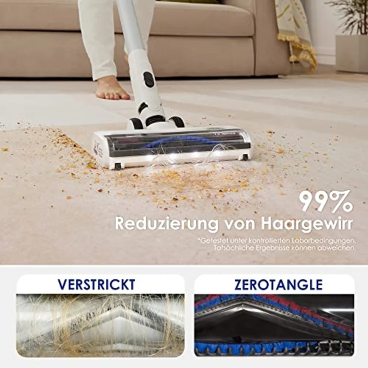 Tineco Pure ONE Air PRO kabelloser Staubsauger, ideal für Tierhaare, Multizyklon, mit Mehreren Aufsätzen, extrem leise, leistungsstarke Saugkraft, Zeitloses – Bild 4