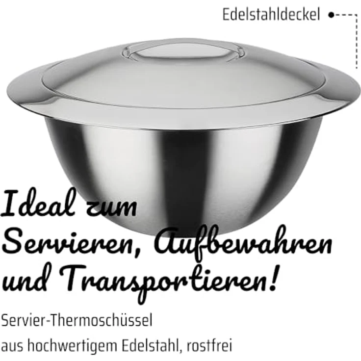 GSW Thermoschüssel mit Deckel doppelwandig 3,2l Ø22cm – Bild 3